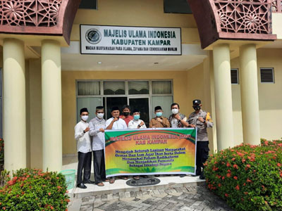 Pertemuan Silaturahmi dengan Tim Direktorat Intelkam Polda Riau, MUI Kampar: Pancasila Benteng NKRI